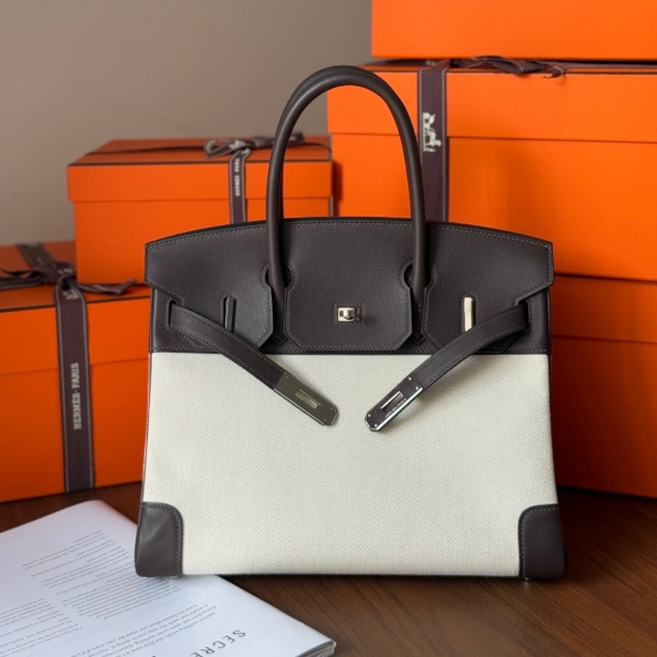 【エルメス HERMES】バーキン30 ベブラン（T3）エクリュ トゴ シルバー金具（100％手縫）